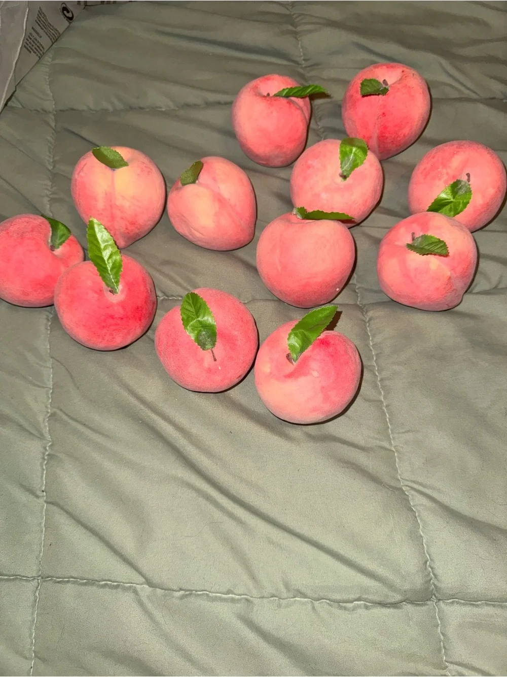 NEW Lot of 12 Faux Peaches Artificial Fruit Realistic Size Home Decor Staging